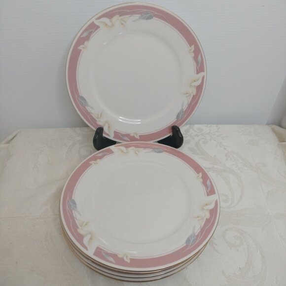 Majesty Collection Taupe Fantasy 8394 Set Of 6 Salad Plates 7 1/2" Diameter.New - Picture 9 of 11